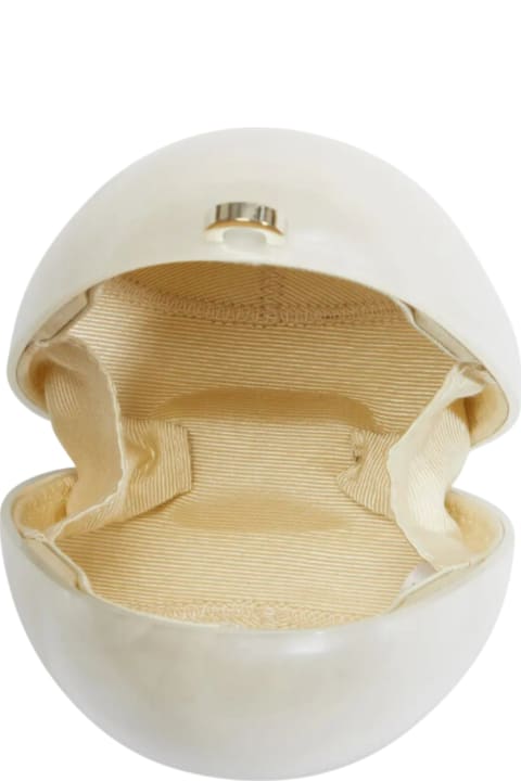 Simone Rocha Shoulder Bags for Women Simone Rocha Bell Charm Micro Egg Bag With Pearl Crossbody