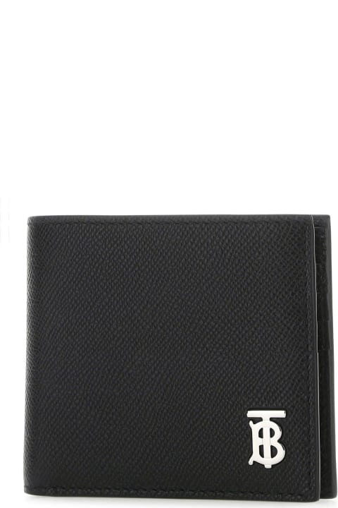 Black Leather Tb Wallet