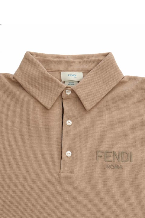 Fendi for Boys Fendi Fendi Brown Polo
