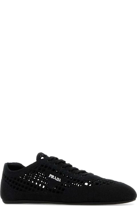 Prada Black Crochet Sneakers