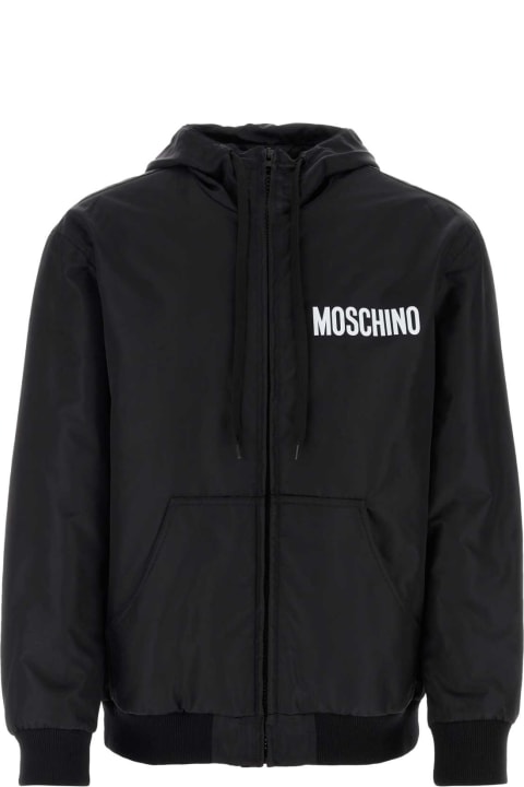 メンズ Moschinoのコート＆ジャケット Moschino Black Nylon Jacket