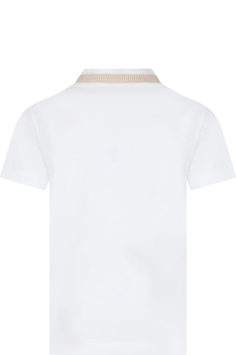 Eleventy T-Shirts & Polo Shirts for Boys Eleventy White T-shirt For Boy With Logo