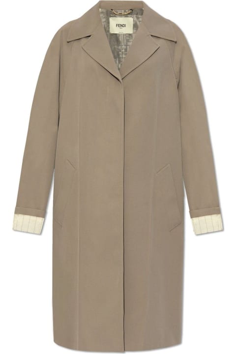 Fendi Coats & Jackets for Women Fendi Single Breasted Long Coat