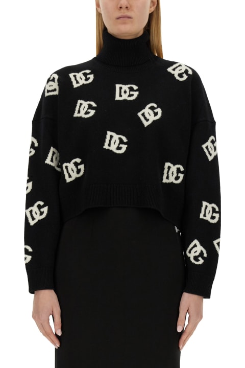 ウィメンズ ニットウェア Dolce & Gabbana Jersey With Logo Inlay