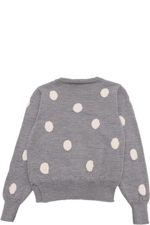 Monnalisa Sweaters & Sweatshirts for Girls Monnalisa Logo Plaque Polka-dot Cardigan