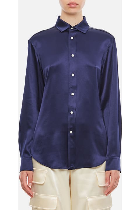 Polo Ralph Lauren for Women Polo Ralph Lauren Long Sleeve Button Front Silk Shirt
