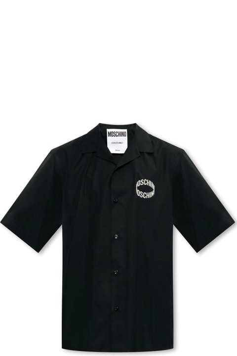 Shirts for Men Moschino Logo Buttoned Shirt