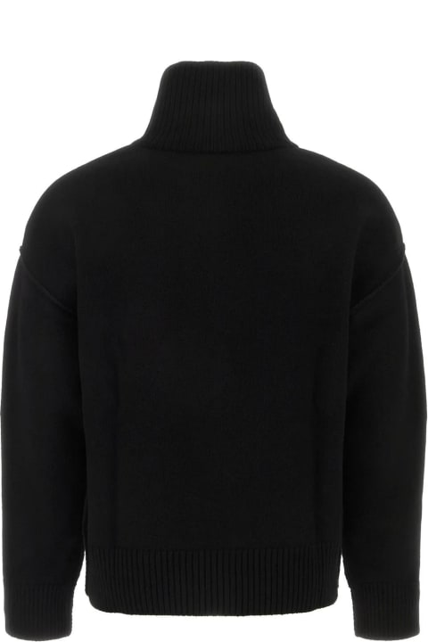 Ami Alexandre Mattiussi Sweaters for Men Ami Alexandre Mattiussi Black Wool Oversize Sweater