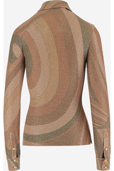 Pucci for Men Pucci Lamé Jersey Sweater With Iride Print