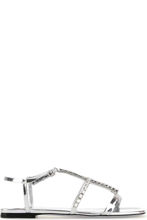 Homeware Jimmy Choo Silver Leather Gwyn Sandals