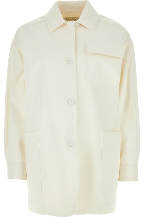 Homeware Max Mara White Cotton Oversize Ragtime Blazer Max Mara