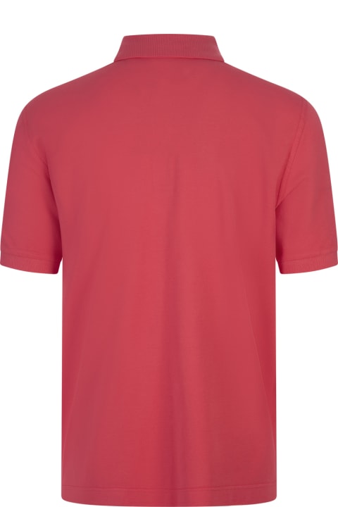 Fedeli for Men Fedeli Red Cotton Pique Polo Shirt
