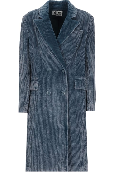 Moschino Coats & Jackets for Women Moschino Ribbed Velvet Coat