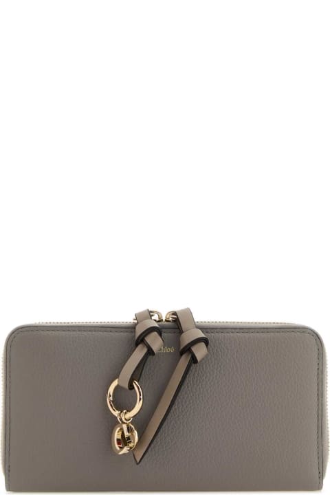 Accessories Sale for Women Chloé Dove Grey Leather Wallet