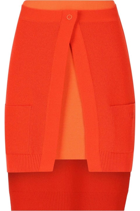 Fendi Skirts for Women Fendi Double-layer Short Fitted Skirt