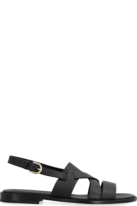 Doucal's Flat Shoes for Women Doucal's Tropic Leather Sandals