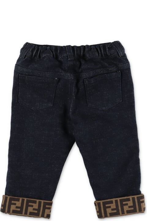 Fendi Jeans Blu In Denim Di Cotone Stretch Baby Boy