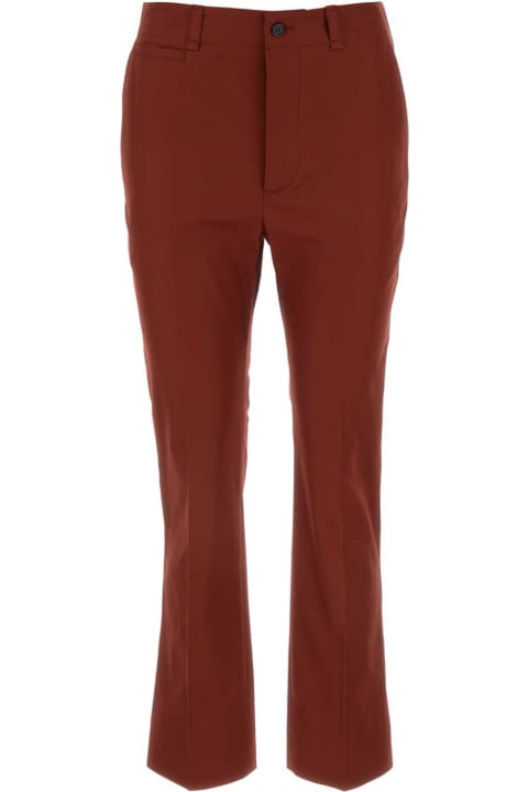 Clothing for Women Saint Laurent Tiziano Red Cotton Pant