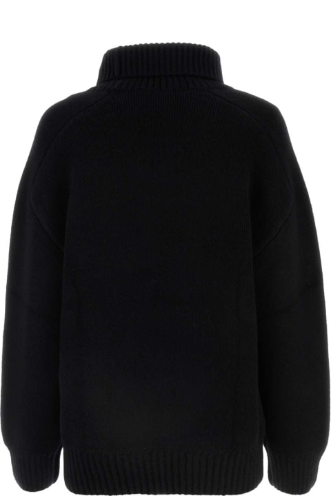 Fashion for Women Khaite Black Stretch Cashmere Landen Sweater