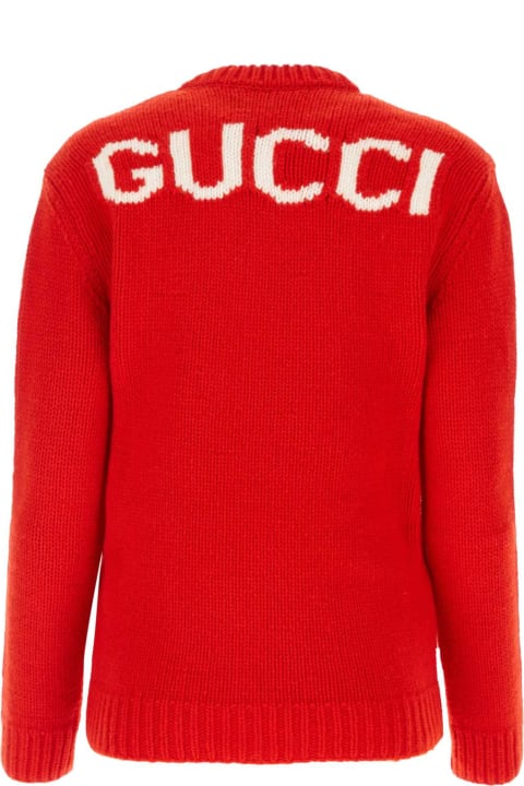 Fleeces & Tracksuits for Women Gucci Red Wool Sweater