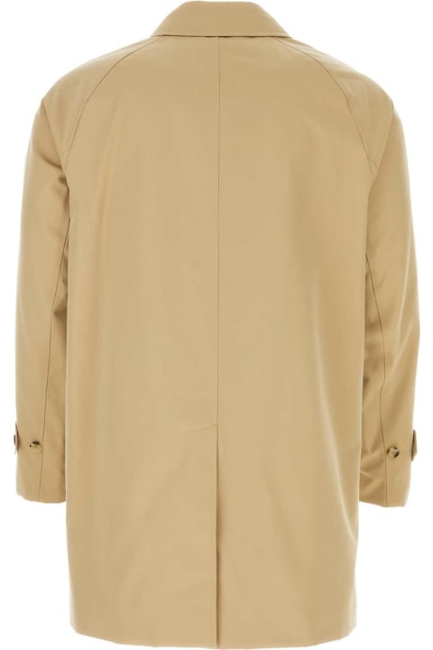 Coats & Jackets for Men Burberry Beige Gabardine Overcoat