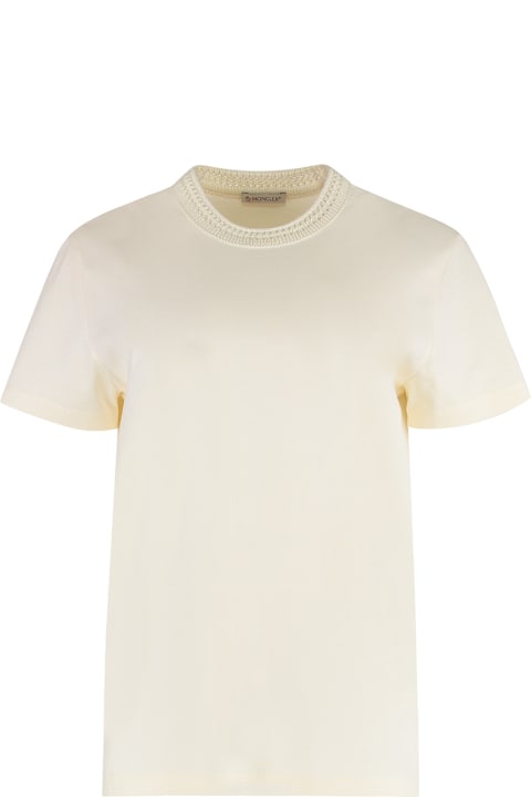 Moncler لـ Women Moncler Cotton Crew-neck T-shirt