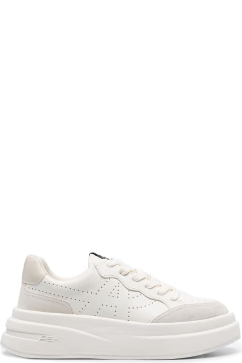 Wedges for Women Ash White Calf Leather Sneakers
