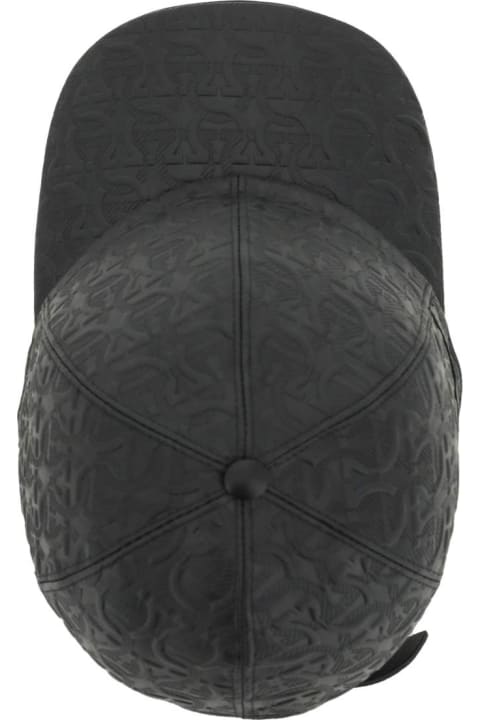 Ferragamo Hats for Men Ferragamo Embossed Leather Baseball Cap