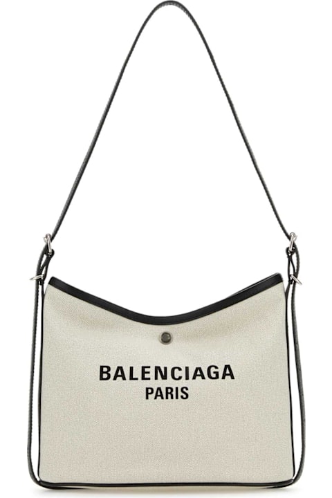 Fashion for Women Balenciaga Chalk Canvas Biarri Crossbody Bag