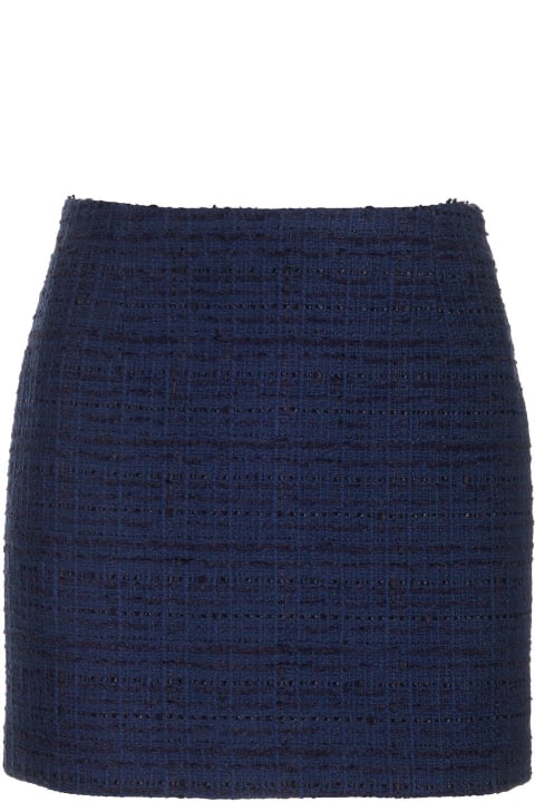 Fashion for Women Tagliatore "may" Mini Skirt In Blue Tweed