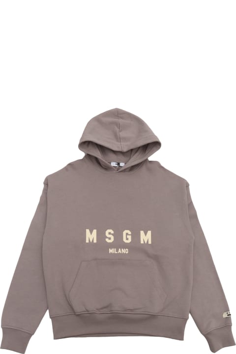 MSGM Sweaters & Sweatshirts for Boys MSGM Hoodie Unisex Tortora