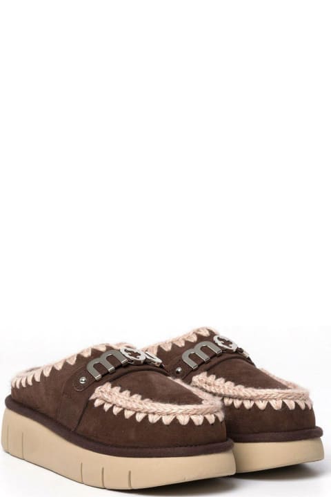 Homeware Mou Logo-lettering Round-toe Slippers