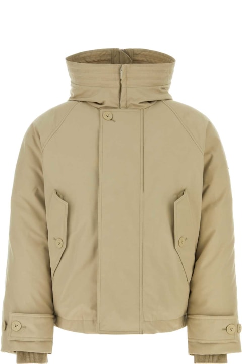 Ferragamo Coats & Jackets for Men Ferragamo Beige Polyester Blend Padded Jacket
