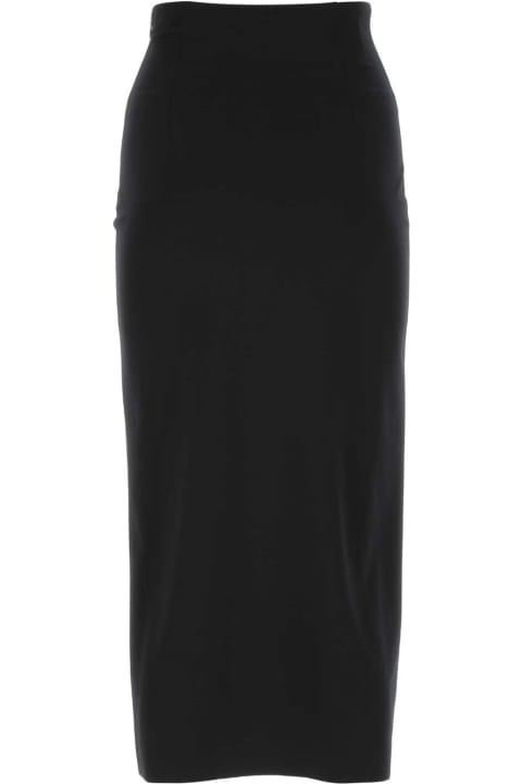 Clothing for Women Miu Miu Black Stretch Nylon Skirt