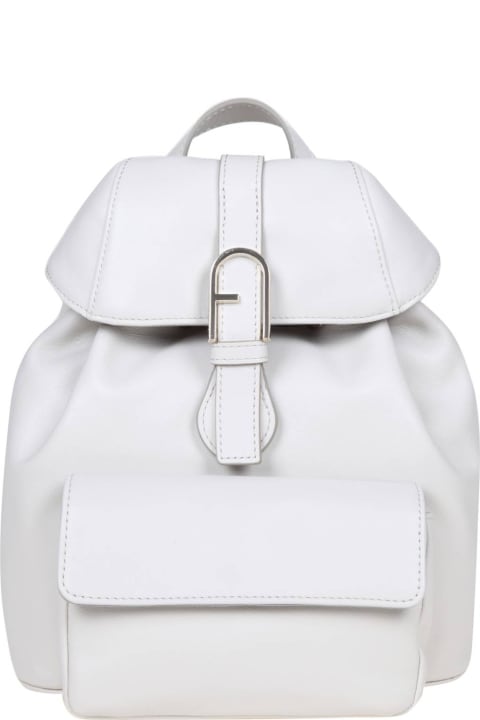 Backpacks for Women Furla Flow S Marshmallow Color Leather Backpack