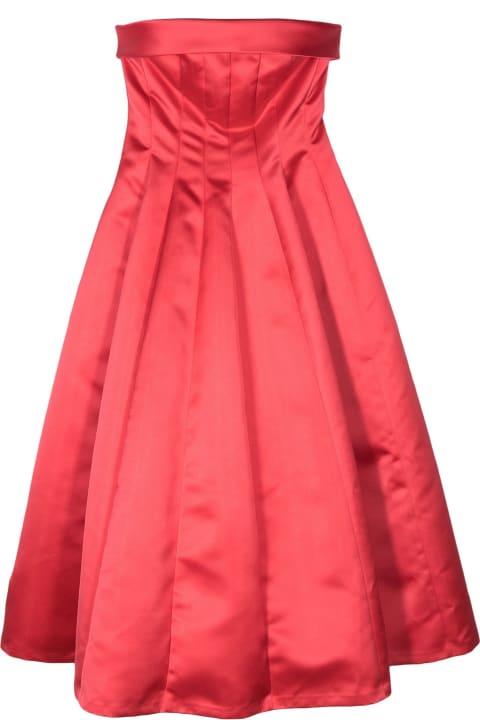 Philosophy di Lorenzo Serafini for Women Philosophy di Lorenzo Serafini Red Pleated Midi Dress