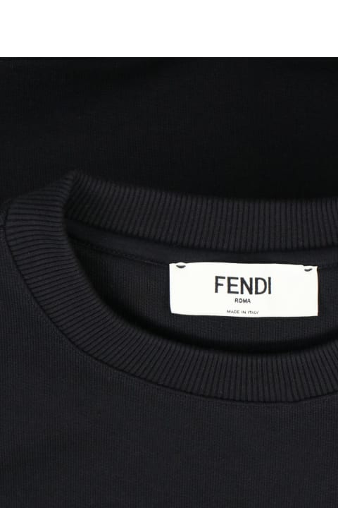Fendi for Women Fendi Logo Cropped Sweatshirt