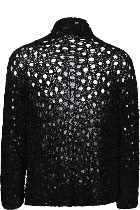 SSHEENA Sweaters for Women SSHEENA Ssheena Perforated Knit Sweater Black