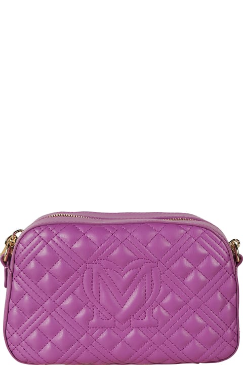 Love Moschino Shoulder Bags for Women Love Moschino Top Zip Quilted Chain Shoulder Bag