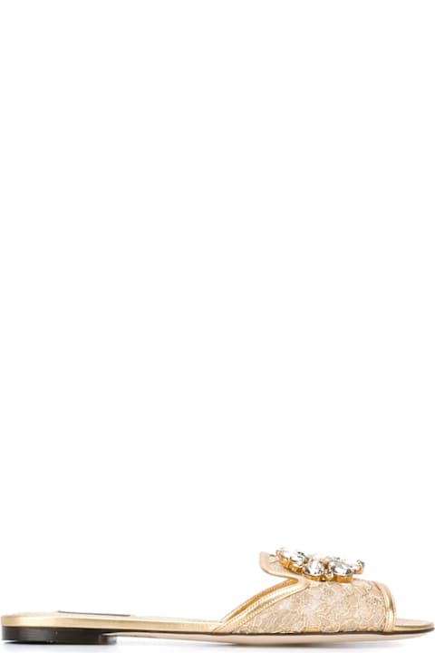 Dolce & Gabbana Rainbow Lace Slippers