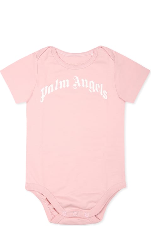 Palm Angels Bodysuits & Sets for Baby Girls Palm Angels Multicolor Bodysuit Set For Baby Girl With Logo