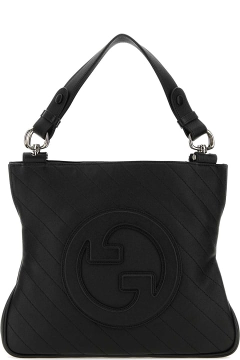 Trending Now for Women Gucci Black Leather Small Gucci Blondie Shopping Bag