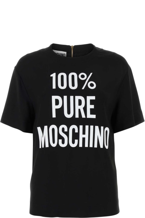 Moschino for Women Moschino Black Crepe T-shirt