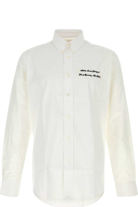 Givenchy قمصان لـ القسم الرجالي Givenchy White Poplin Shirt