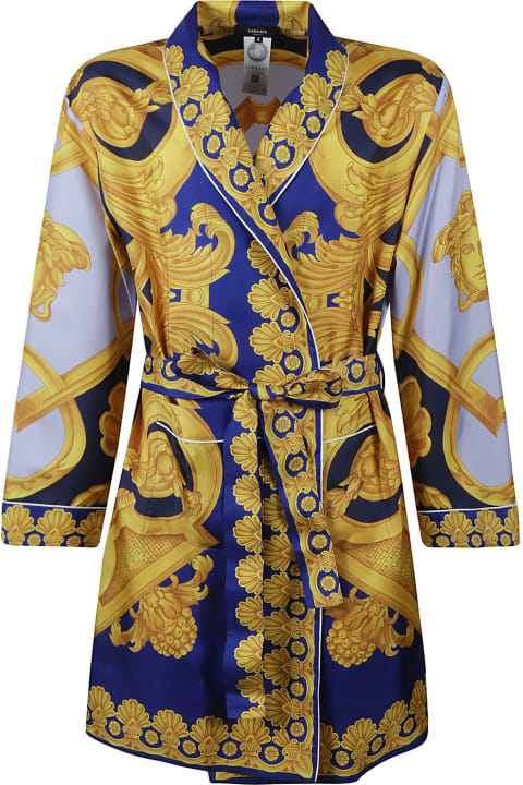 Heritage Print Tie-waist Robe