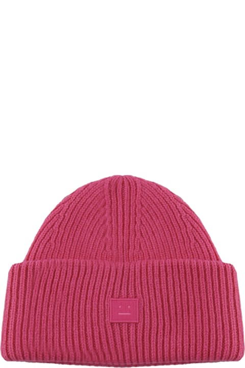 Acne Studios Hats for Women Acne Studios Beanie With Small Smiley Logo