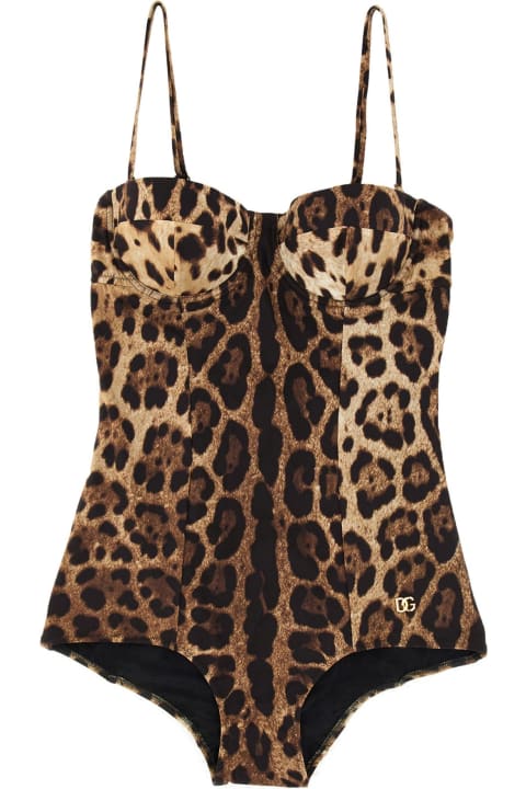 Swimwear for Women Dolce & Gabbana Animalier One-piece Swimsuit