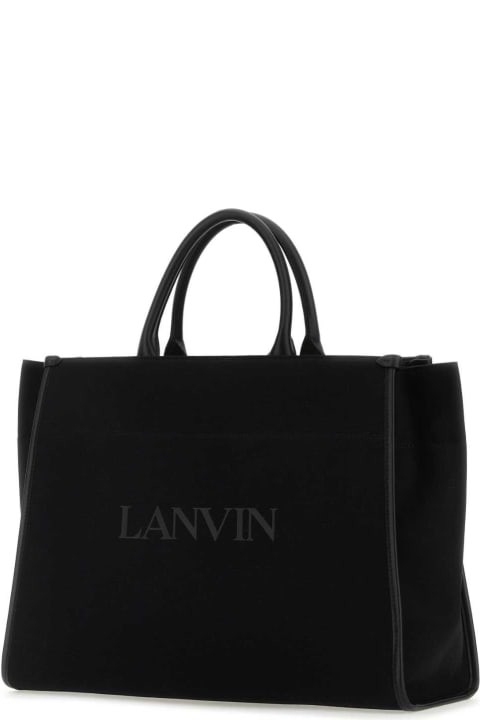 Bags Sale for Men Lanvin Black Canvas Mm Shopping Bag