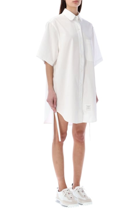 Thom Browne Clothing for Women Thom Browne Gathered Side Seams Shirt Dress