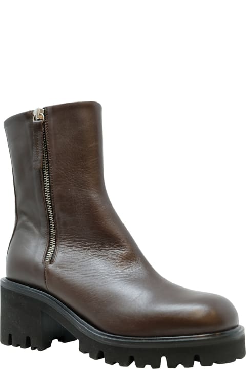 Halmanera Moss41 Dark Brown Leather Ankle Boots